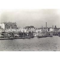 347_1870 Historisches Foto vom Altonaer Hafen - Blick auf die Fischauktionshalle ca. 1870 | 